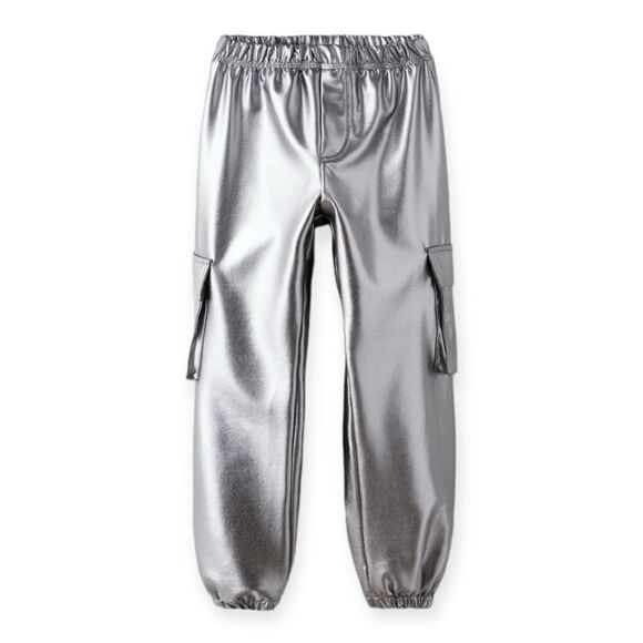 ZARA Kids | Silver | METALLIC JOGGER PANTS - Picture 2 of 6